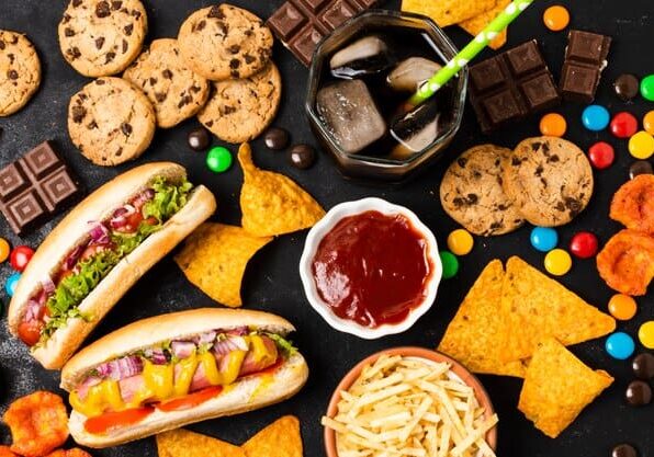 top-view-fast-food-meal_23-2148273108